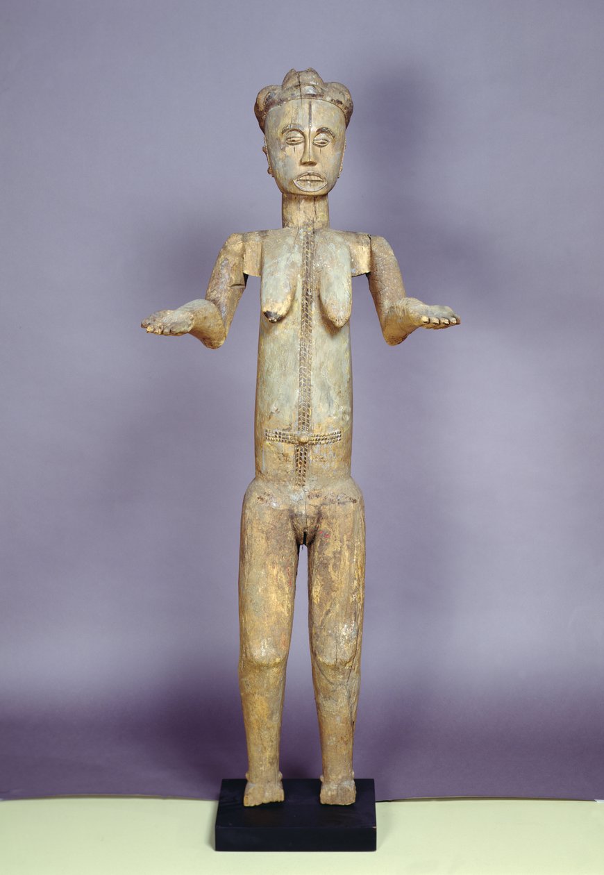 Estátua Feminina, Ibo (madeira) de Nigerian