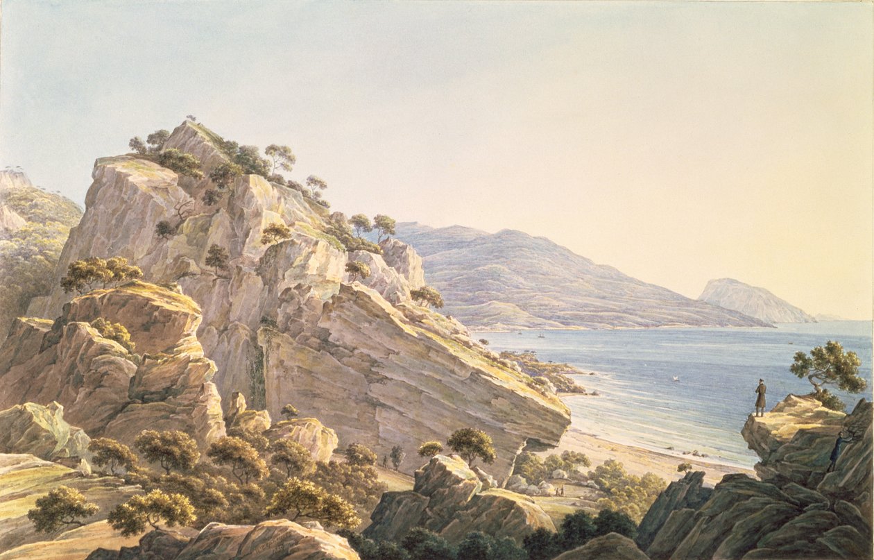 Vista da costa da Criméia perto de Oreanda, 1834 de Nikanor Grigor