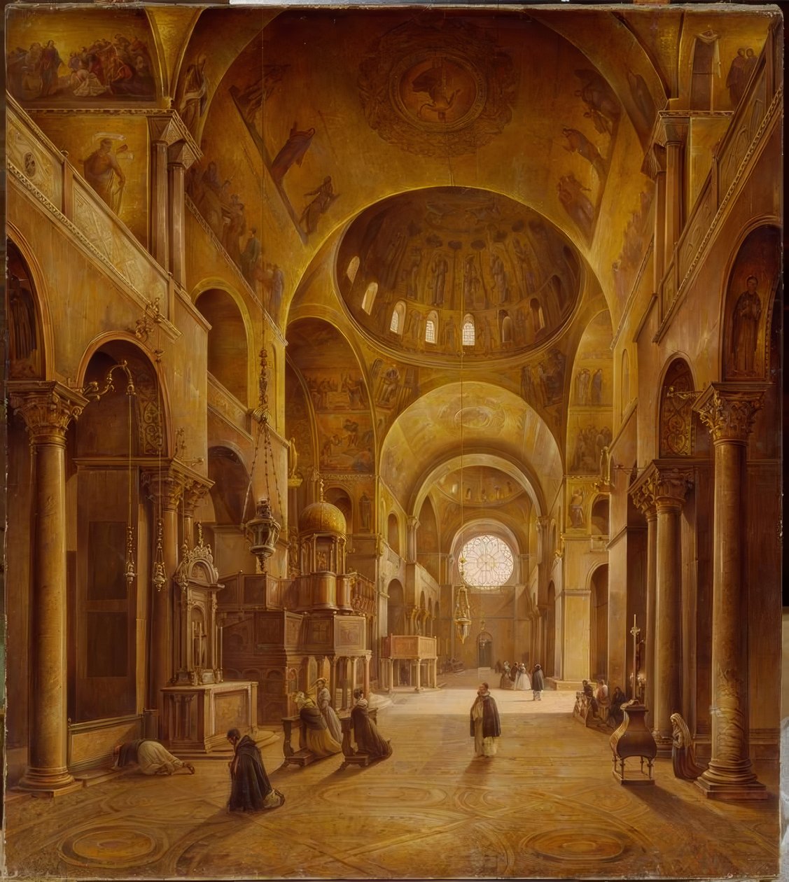 Interior da Catedral de São Marcos em Veneza de Nikanor Grigorjewitsch Tschernezow