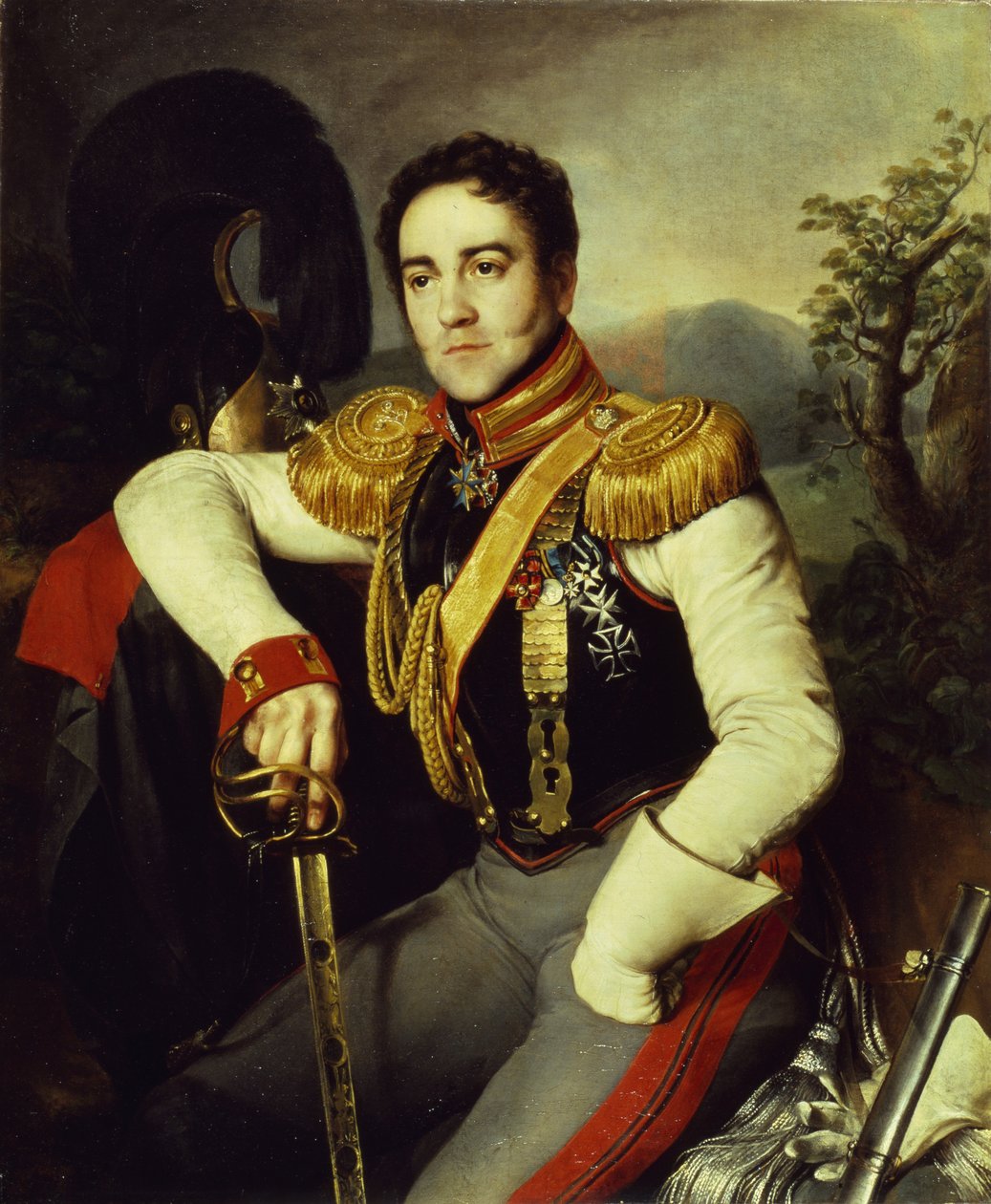 Retrato do Conde Vladimir Stepanovich Apraksin 1796-1833, 1829 de Nikifor Stepanovich Krylov
