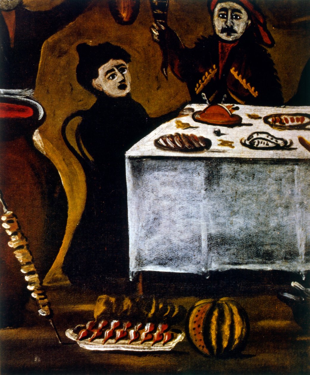 Cena familiar de Niko Pirosmani
