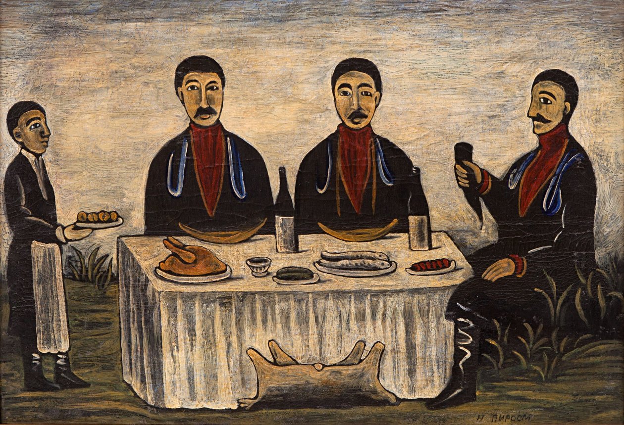 Três Homens ao Jantar de Niko Pirosmani