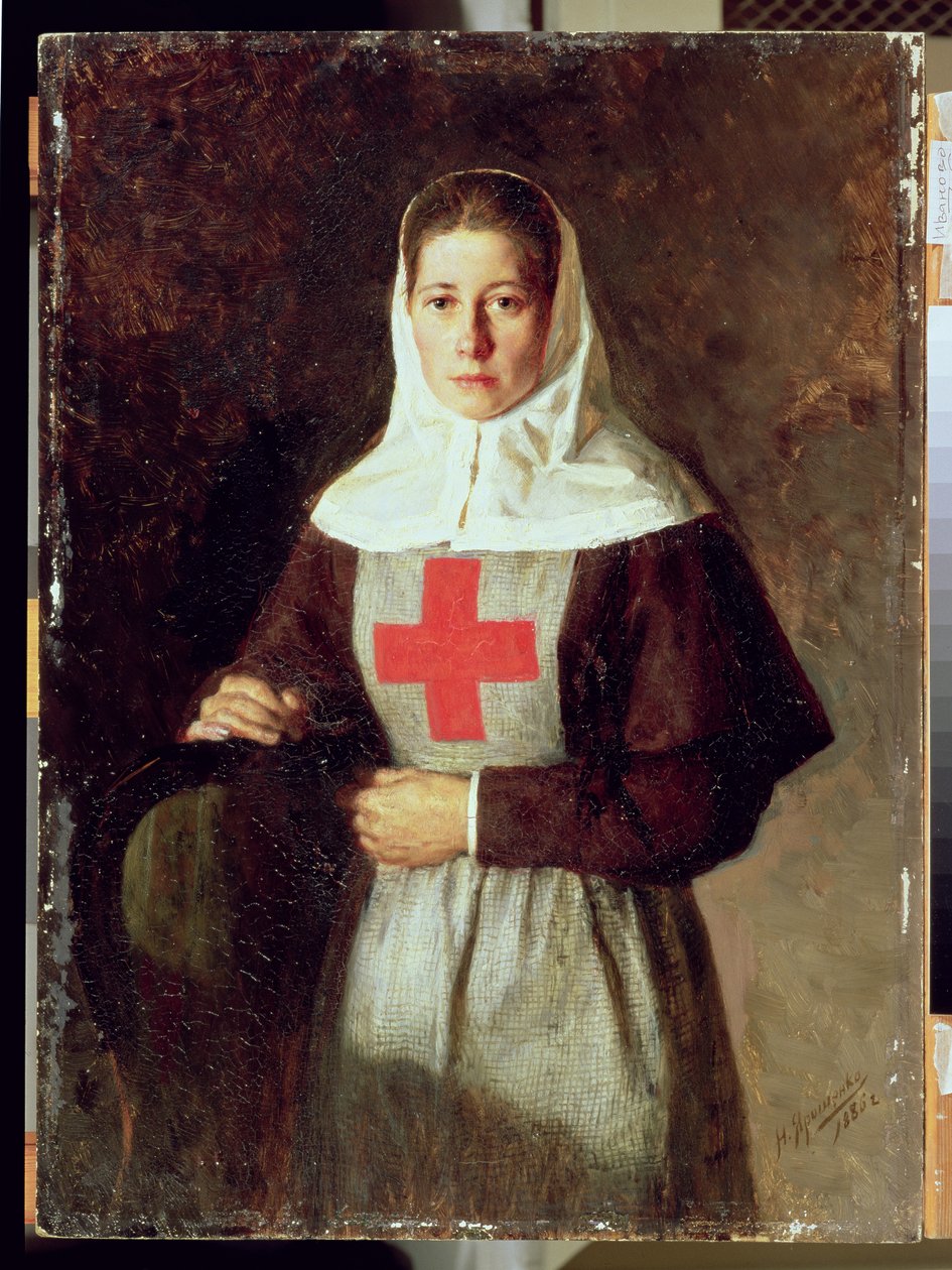 Uma enfermeira, 1886 de Nikolai Aleksandrovich Yaroshenko