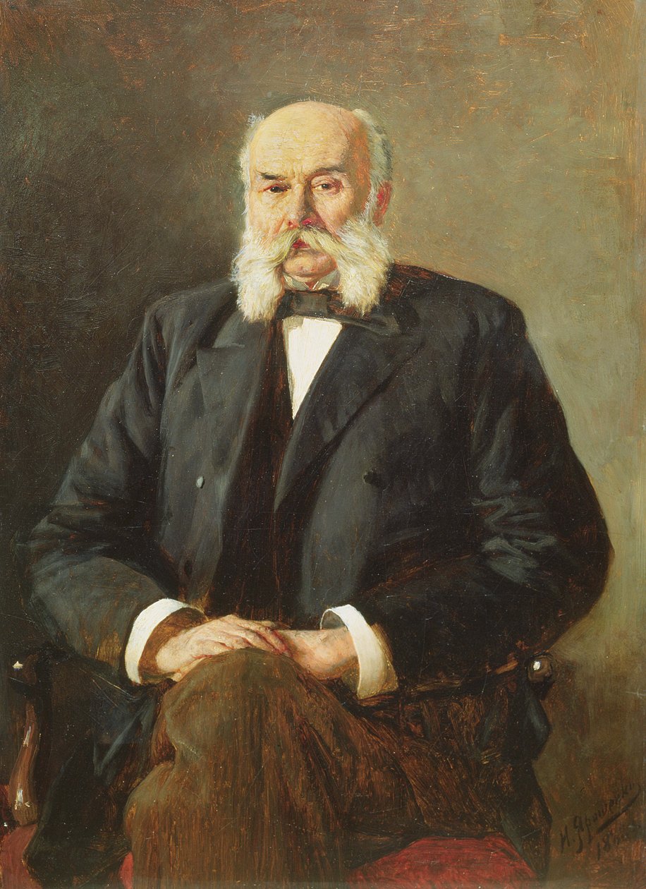 Retrato de Ivan Gontcharov, 1888 de Nikolai Aleksandrovich Yaroshenko