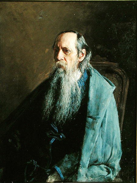 Retrato do autor Michail Saltykov-Shchedrin de Nikolai Aleksandrovich Yaroshenko