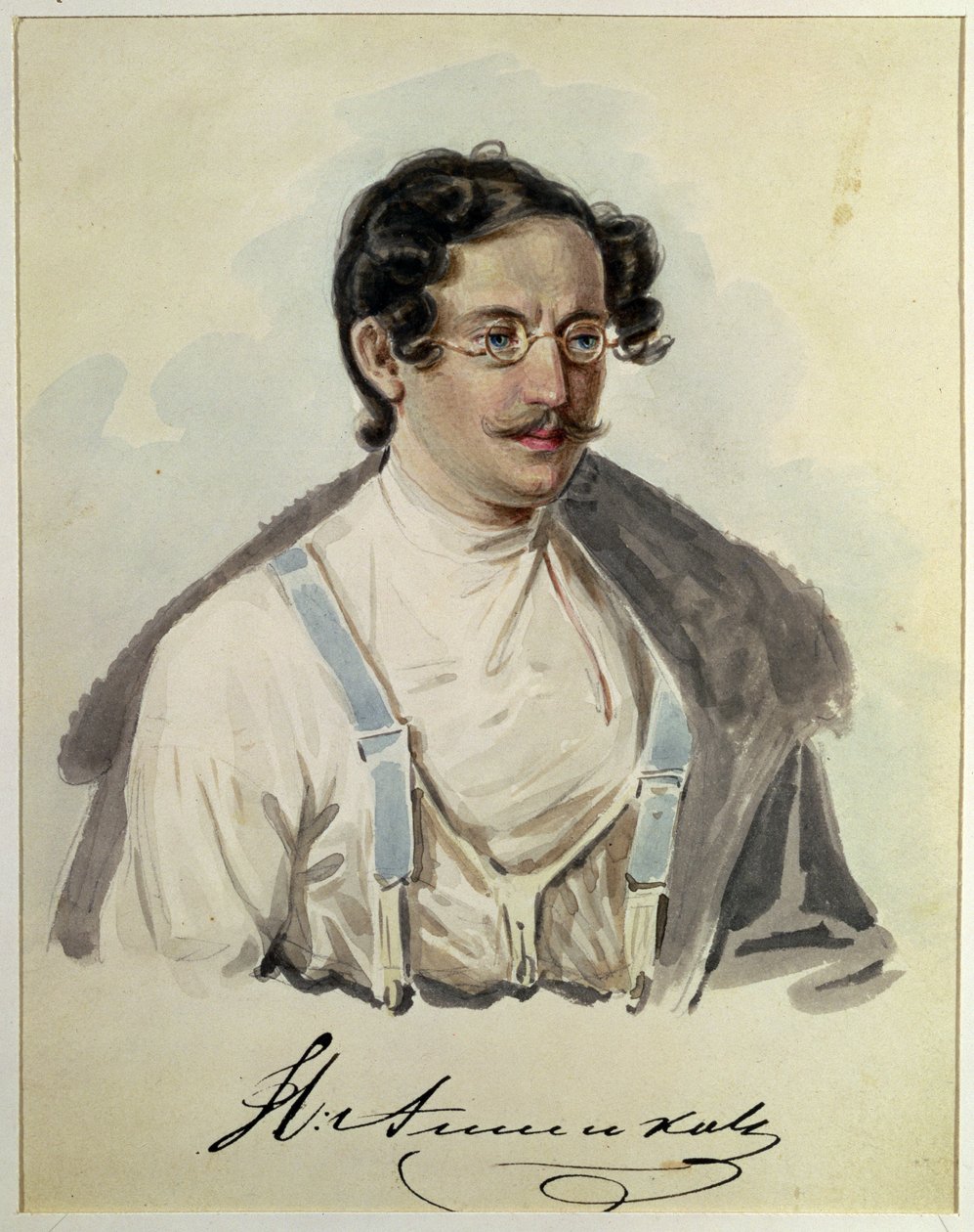 Retrato de Ivan Annenkov (1802-78) em Peter Prison, 1836 de Nikolai Alexandrovich Bestuzhev