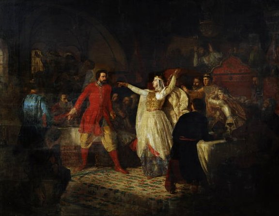 Grã-duquesa Sophia expõe Vassily Kosoy, 1861 de Nikolai Dmitrievich Dmitriev Orenburgsky