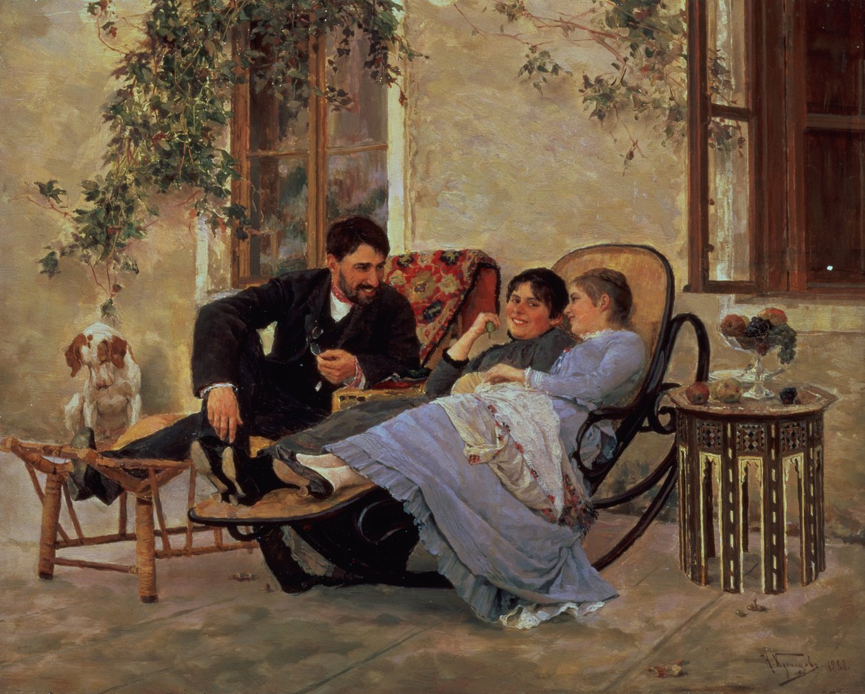 Depois do jantar, 1888 de Nikolai Dmitrievich Kuznetsov