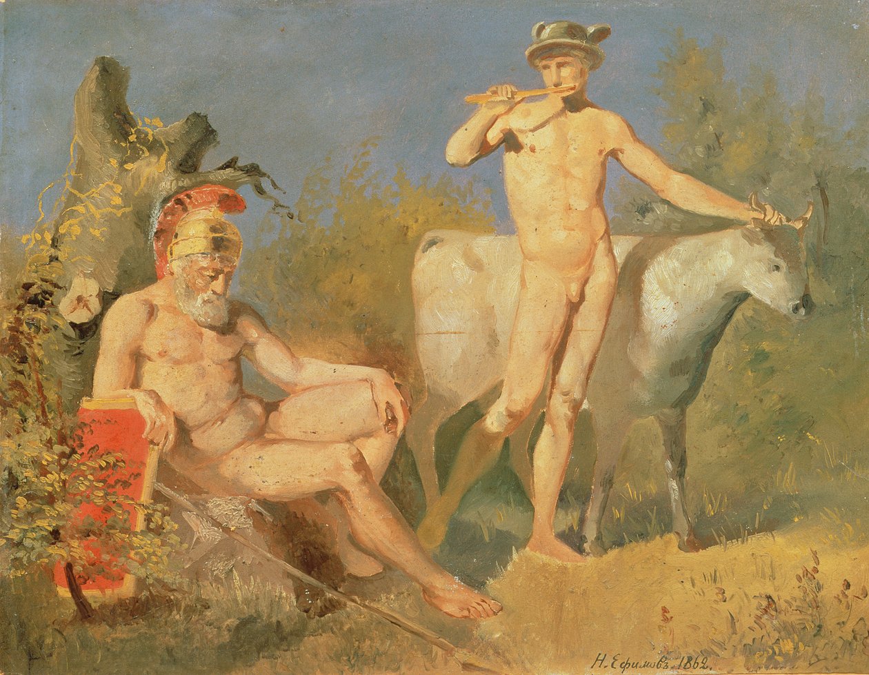 Mercúrio e Argus, 1862 de Nikolai Efimovich Efimov