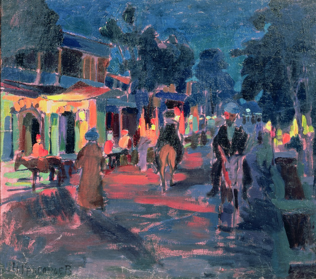 Café da noite, década de 1910 de Nikolai Grigoryev