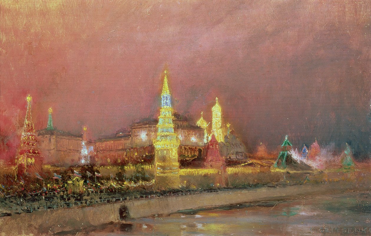 Iluminação no Kremlin, 1896 de Nikolai Nikolaevich Gritsenko
