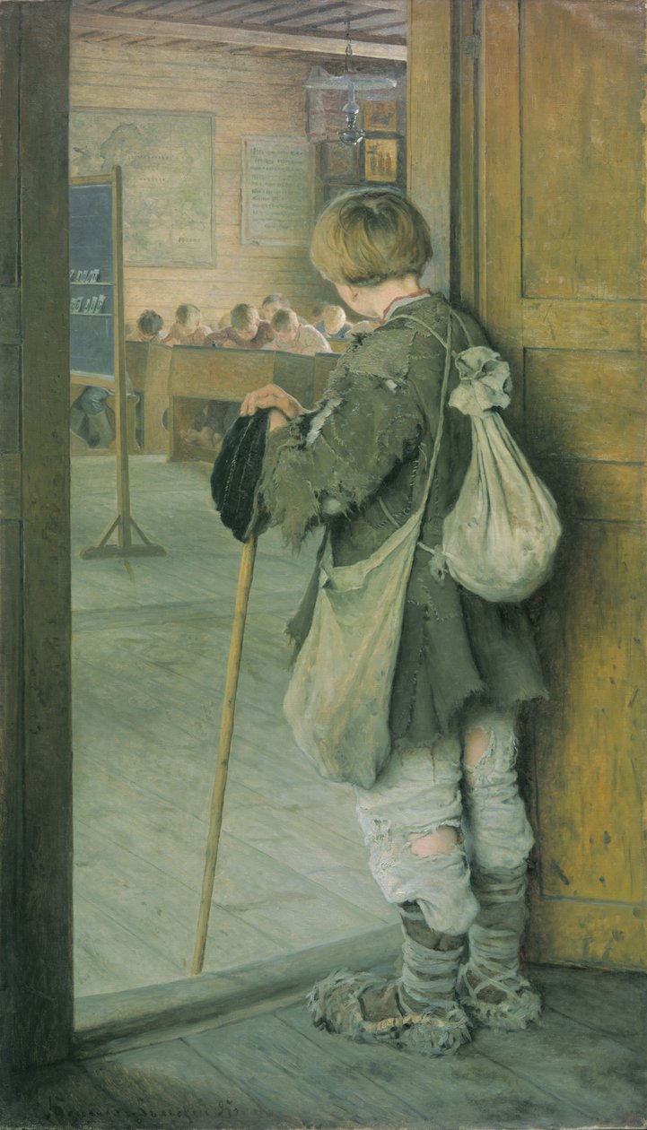 No limiar da escola de Nikolai Petrovich Bogdanov Belsky