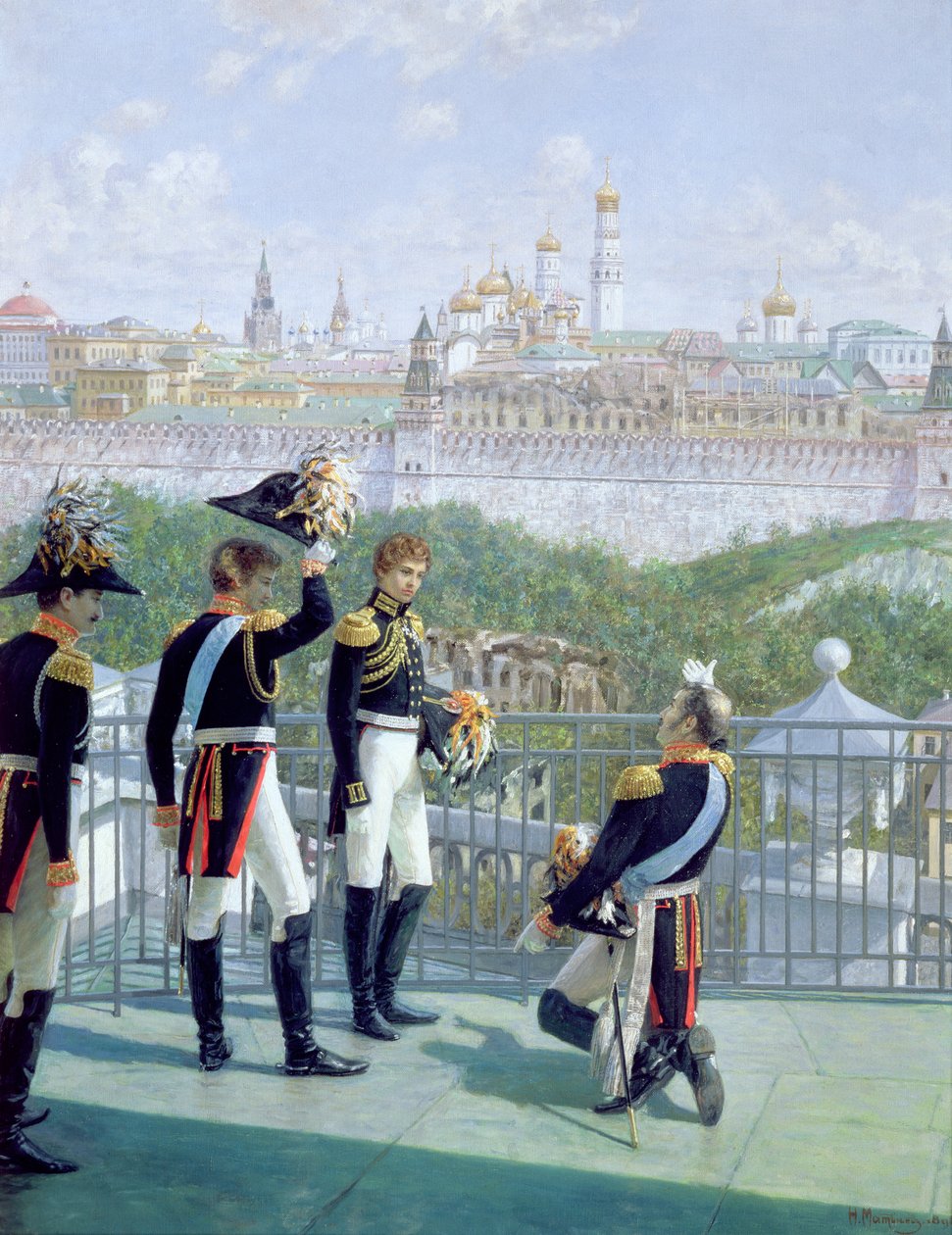 Rei prussiano Friedrich Wilhelm II (1744-97) agradecendo a Moscou, 1896 de Nikolai Sergeyevich Matveyev