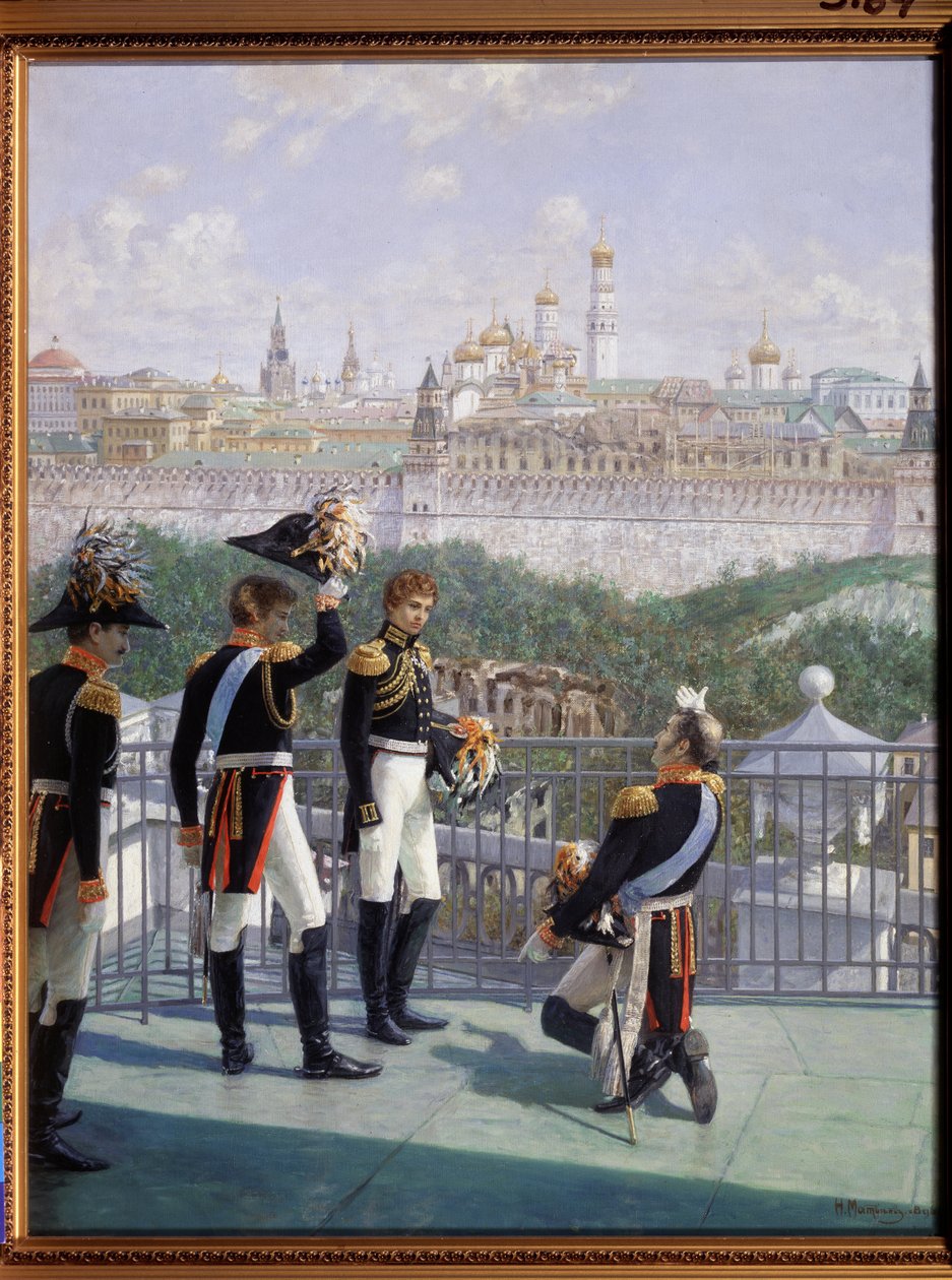 Frederico Guilherme III da Prússia, agradecendo a Moscou pelo Resgate de seu Império, 1896 de Nikolai Sergeyevich Matveyev