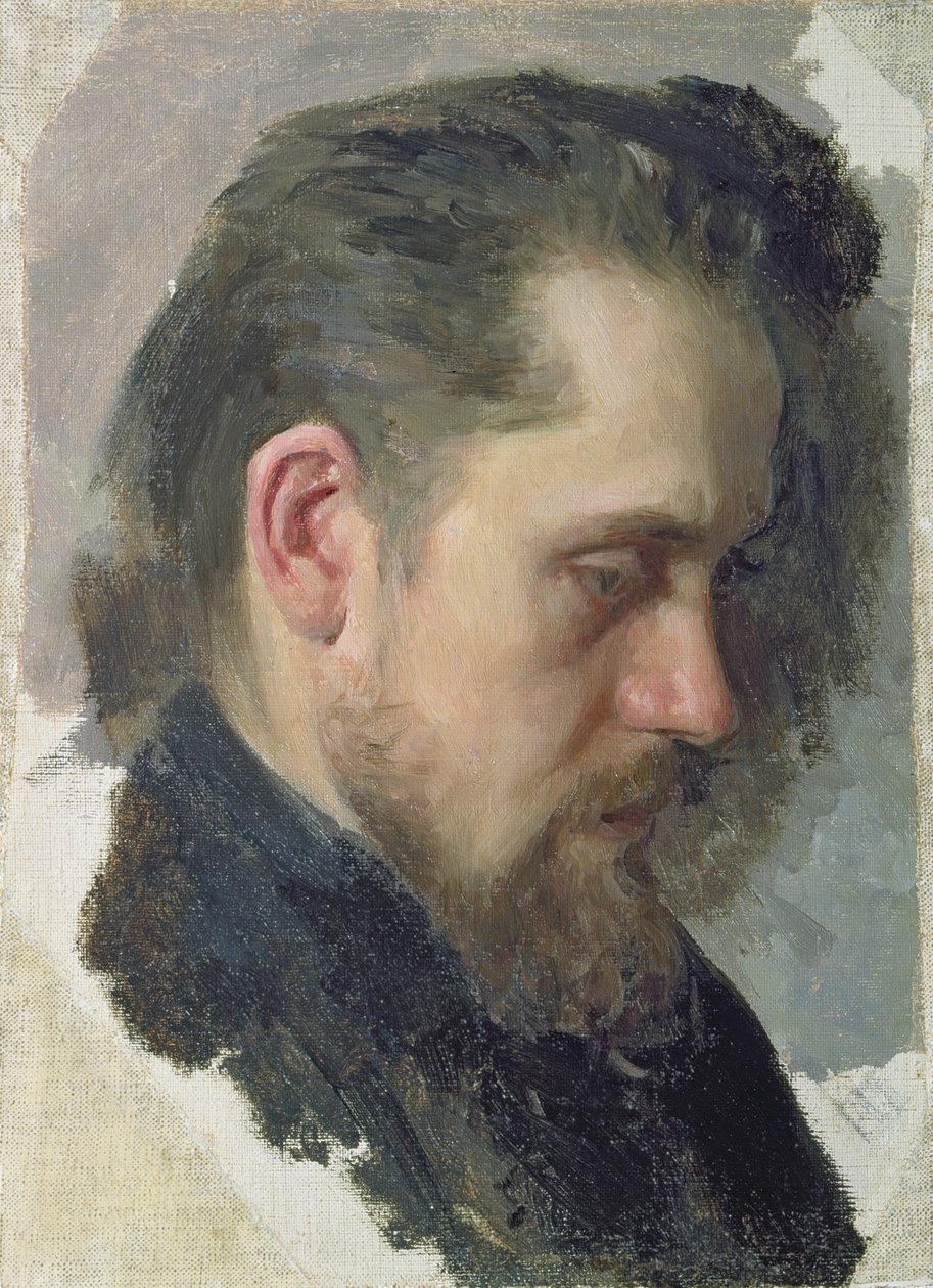 Retrato do autor Nikolay Pomyalovsky, 1860 de Nikolai Vasilievich Nevrev