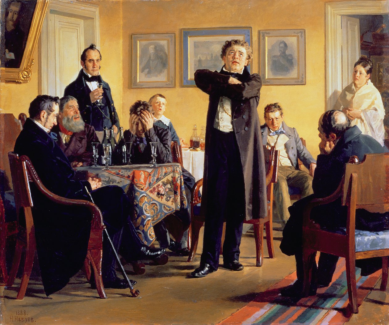 O ator Pavel Stepanovich Mochalov (1800-48) entre seus admiradores, 1888 de Nikolai Vasilievich Nevrev