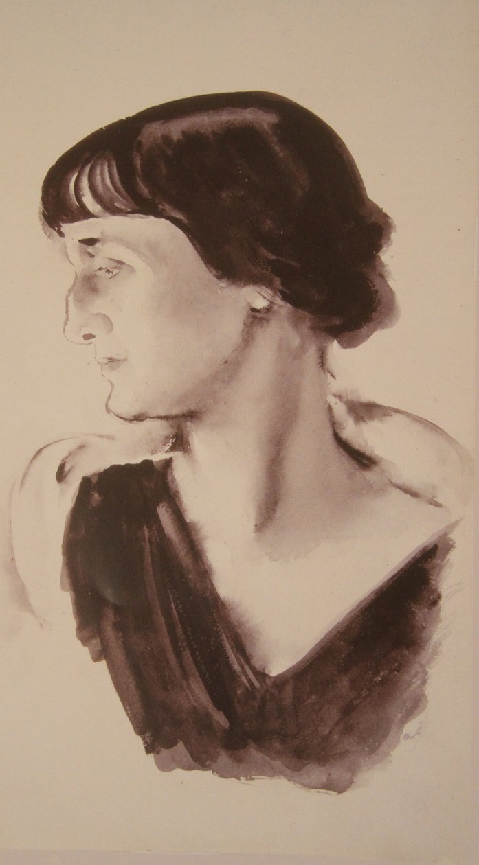 Retrato da poetisa Anna Akhmatova 1889-1966, 1928 de Nikolai Adrianovich Tyrsa