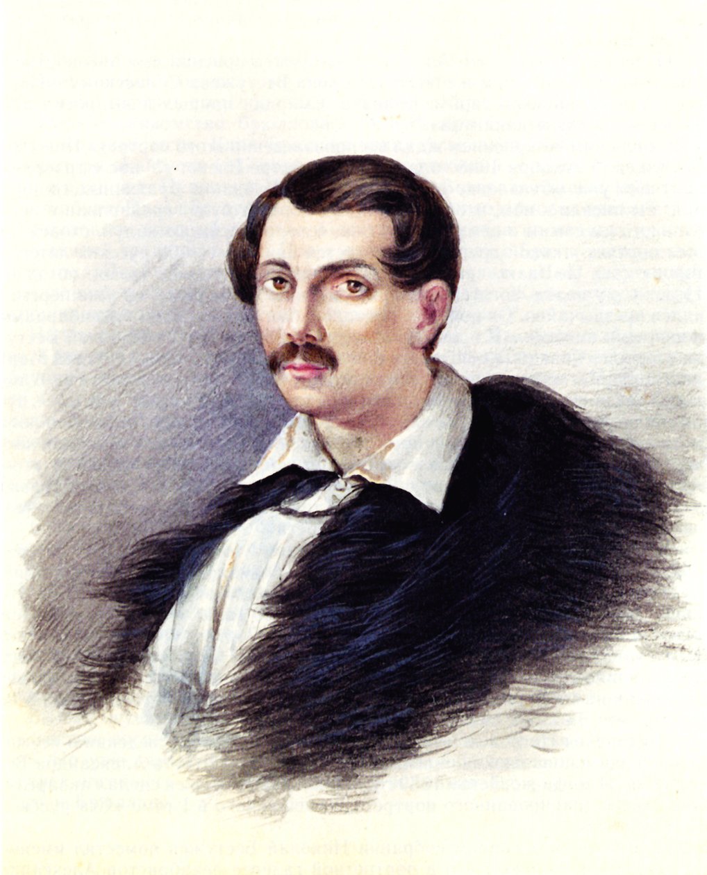 Retrato do dezembrista Alexander Alexandrovich Bestuzhev 1797-1837, 1839 de Nikolai Alexandrovich Bestuzhev