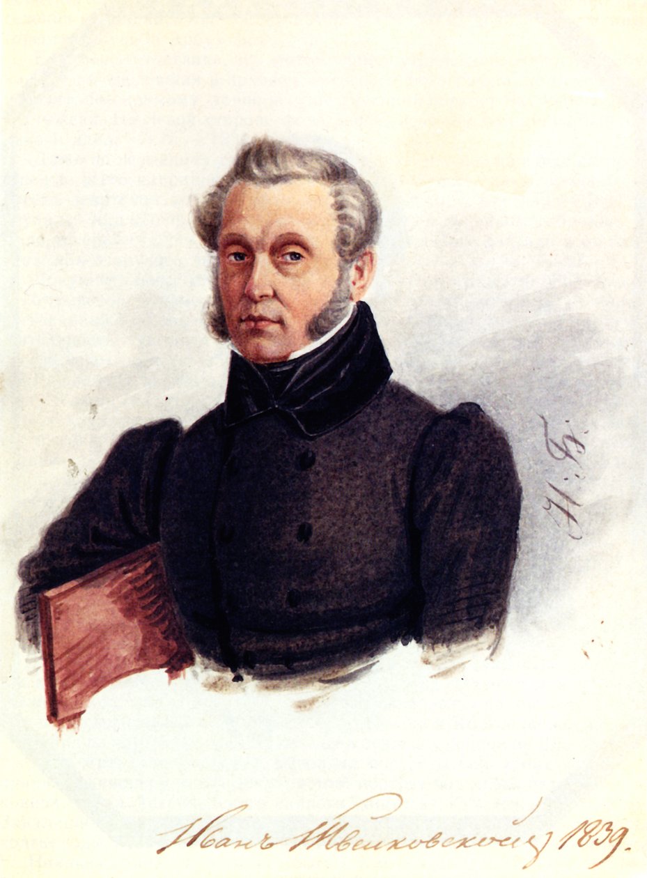 Retrato de dezembrista Ivan Povalo-Shveikovsky 1787-1845, 1839 de Nikolai Alexandrovich Bestuzhev