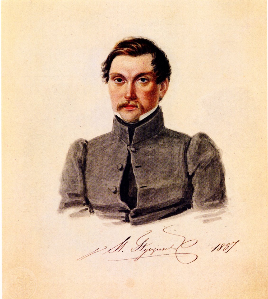 Dezembrista Ivan Pushchin do Retrato 1798-1859, 1837 de Nikolai Alexandrovich Bestuzhev
