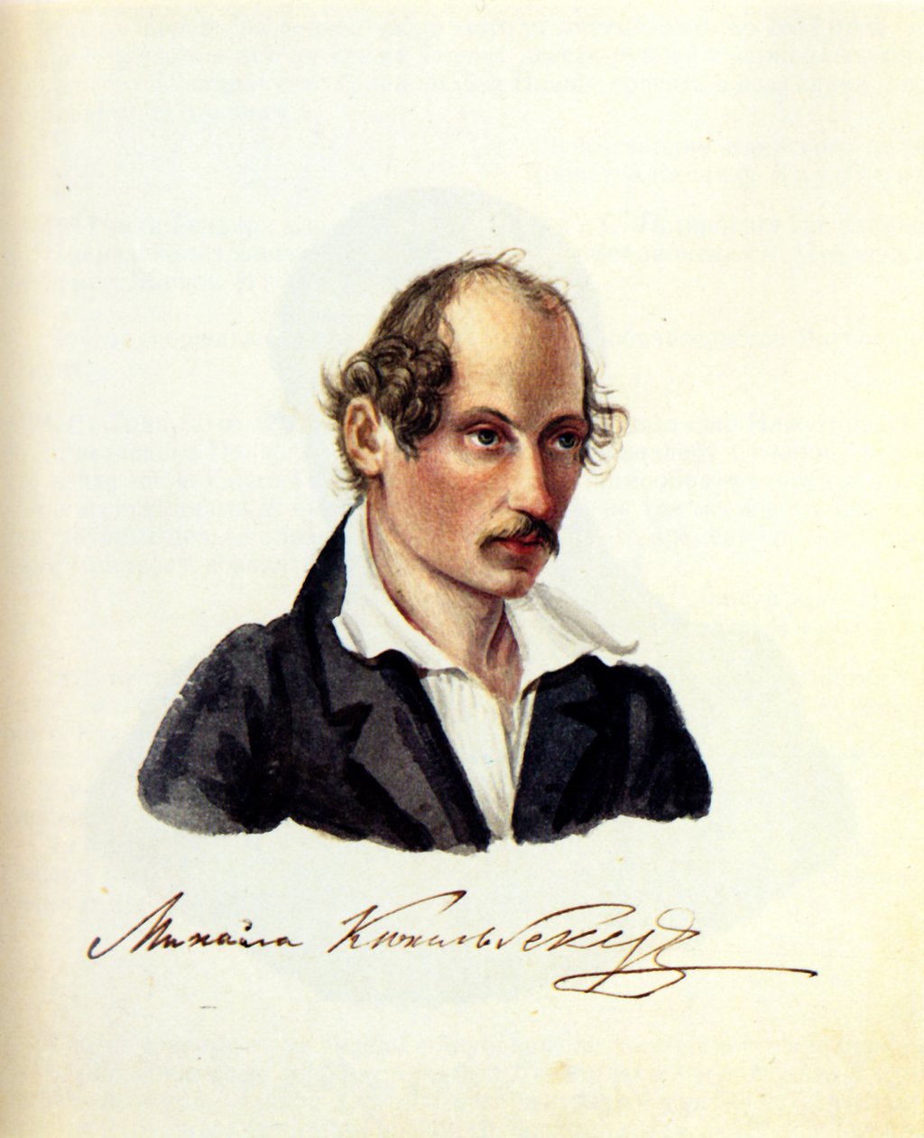 Retrato de Dezembrista Mikhail Kuechelbecker 1798-1859, 1831 de Nikolai Alexandrovich Bestuzhev