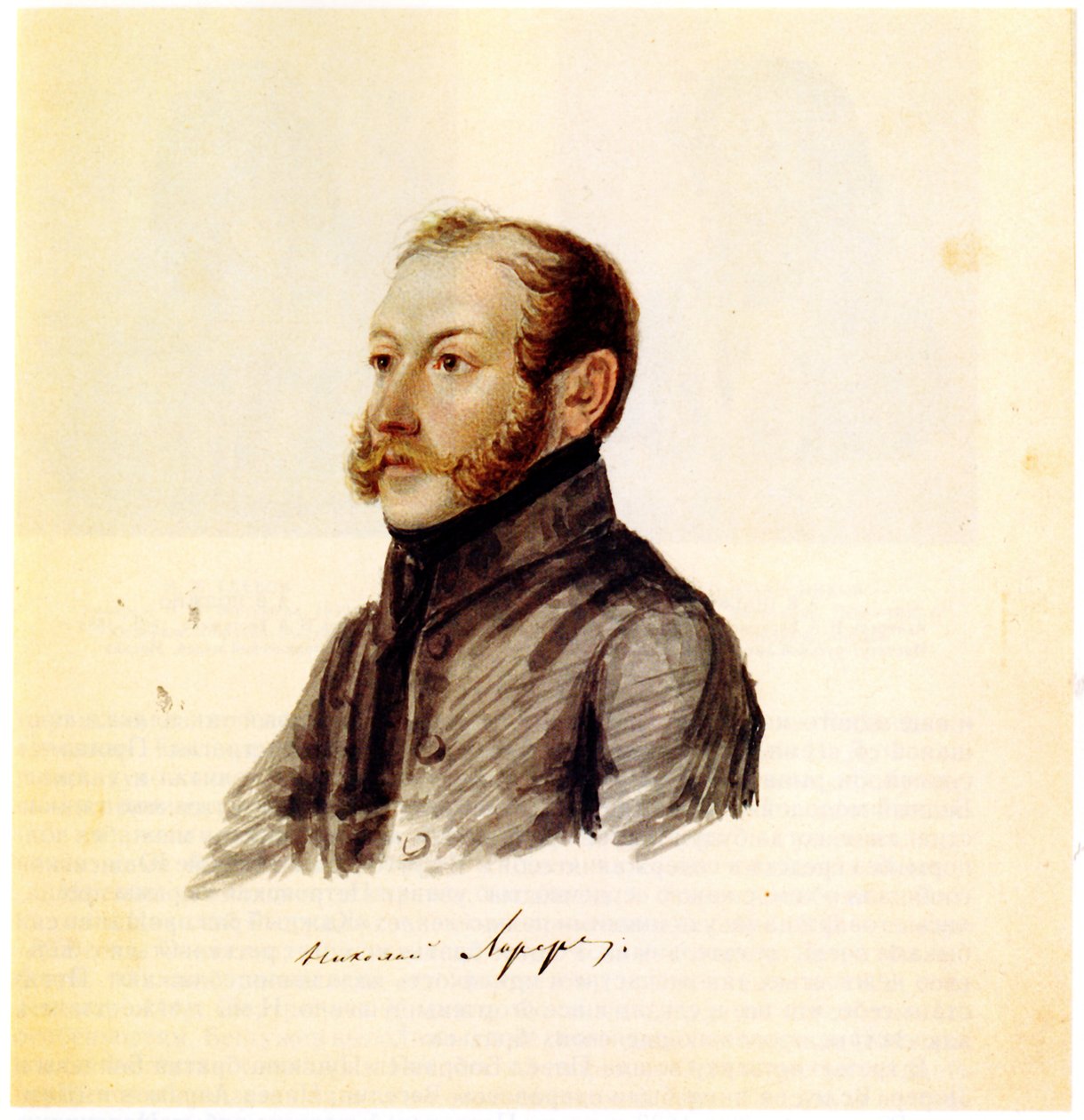 Retrato de Nikolai Lorer dezembrista 1794-1873, 1832-1833 de Nikolai Alexandrovich Bestuzhev