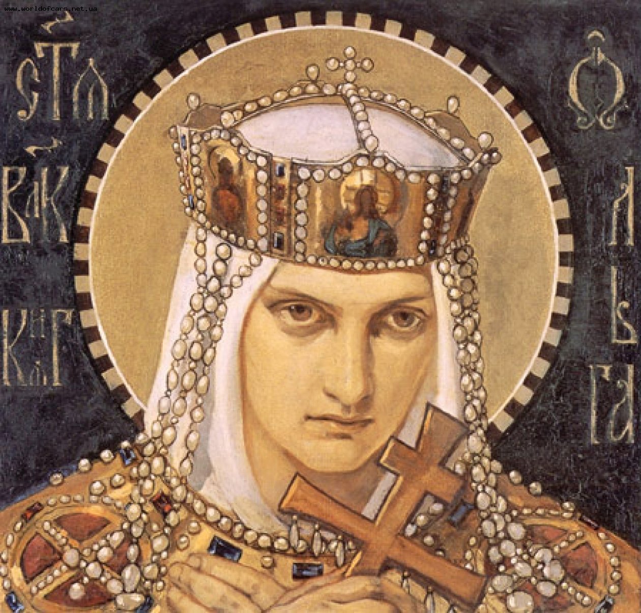 Santa Olga, princesa de Kiev, segunda metade do século XIX. de Nikolai Alexandrovich Bruni