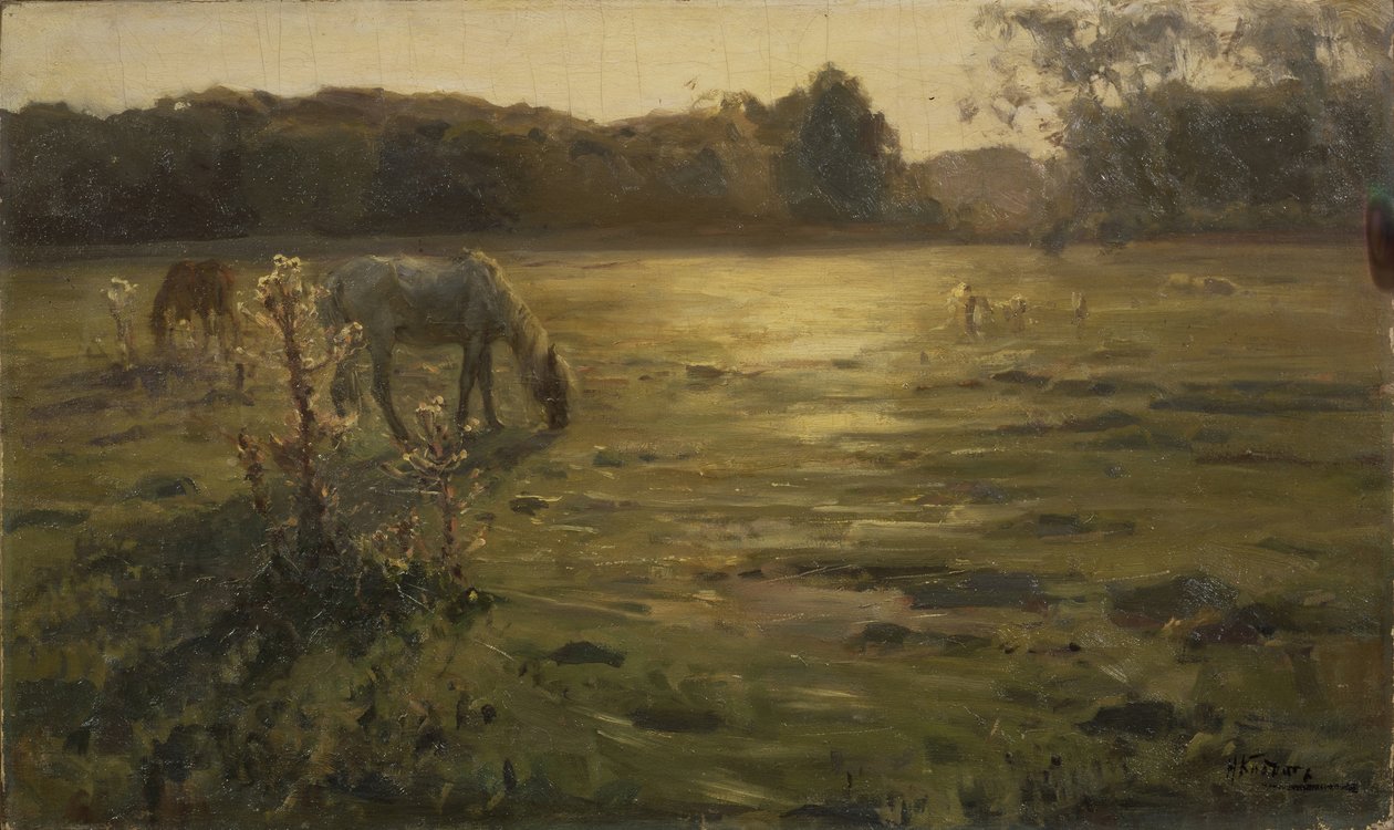Cavalos no Prado de Nikolai Alexandrovich Klodt