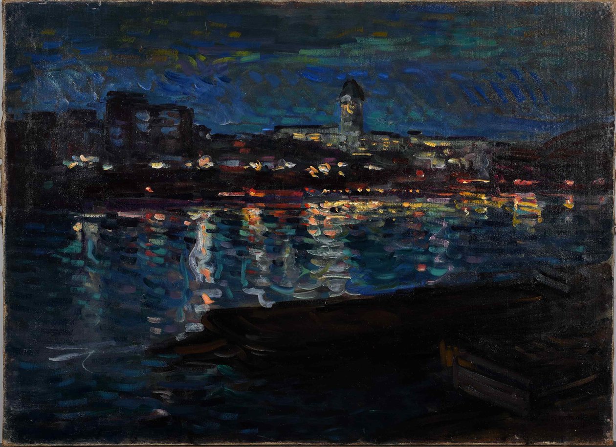 O Sena à noite, c. 1905. de Nikolai Alexandrovich Tarkhov