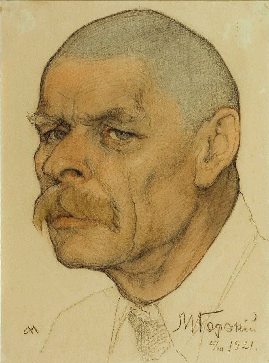 Retrato do autor Maxim Gorky 1868-1939, 1921 de Nikolai Andreevich Andreev