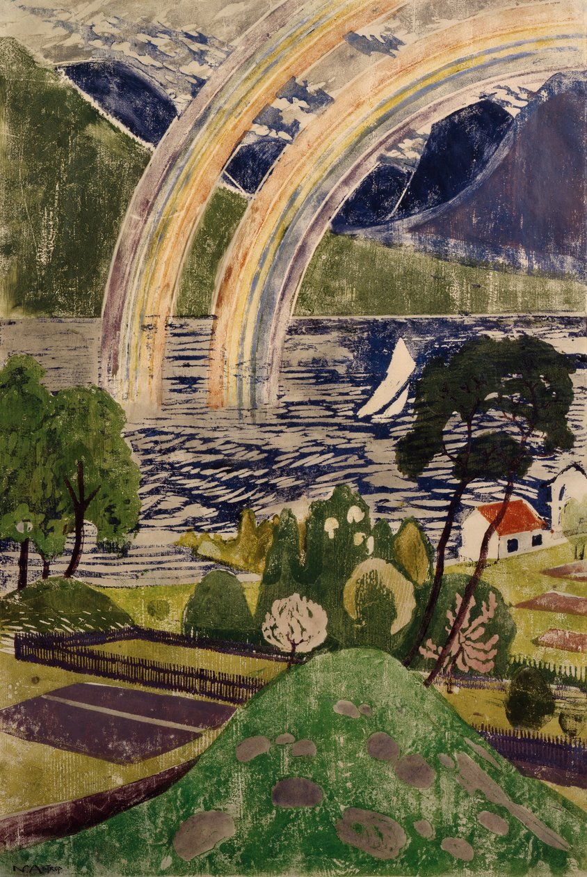 Grande arco-íris de Nikolai Astrup