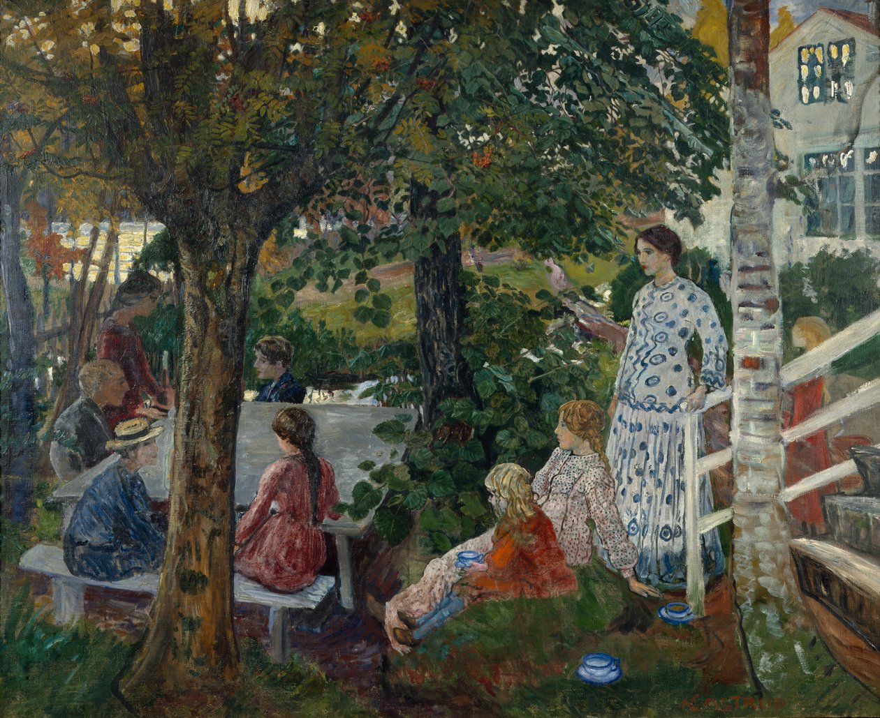 aniversário no jardim de Nikolai Astrup