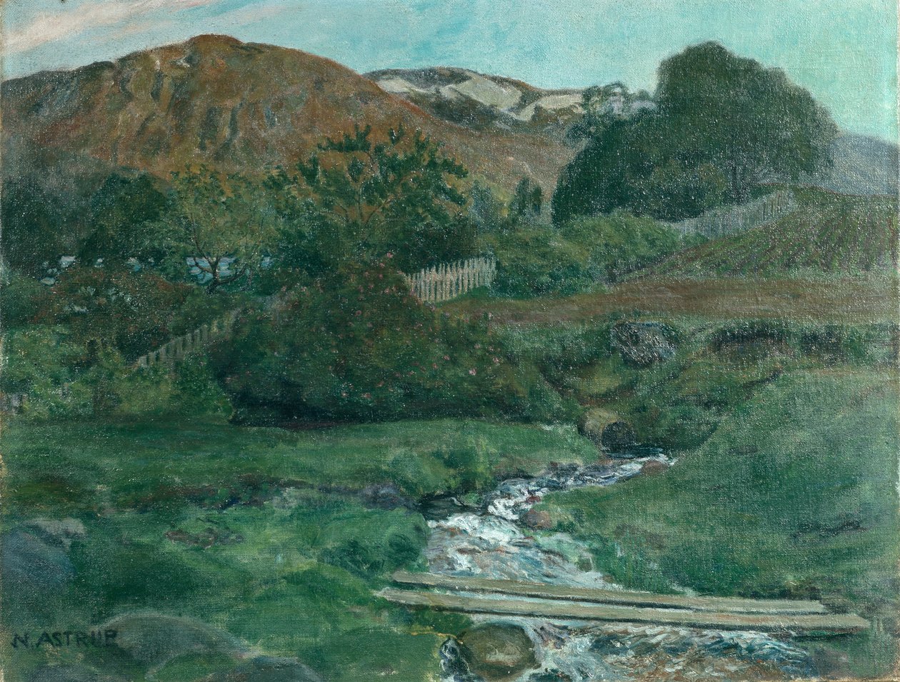 Noite brilhante de junho em Jolster, c.1907 de Nikolai Astrup