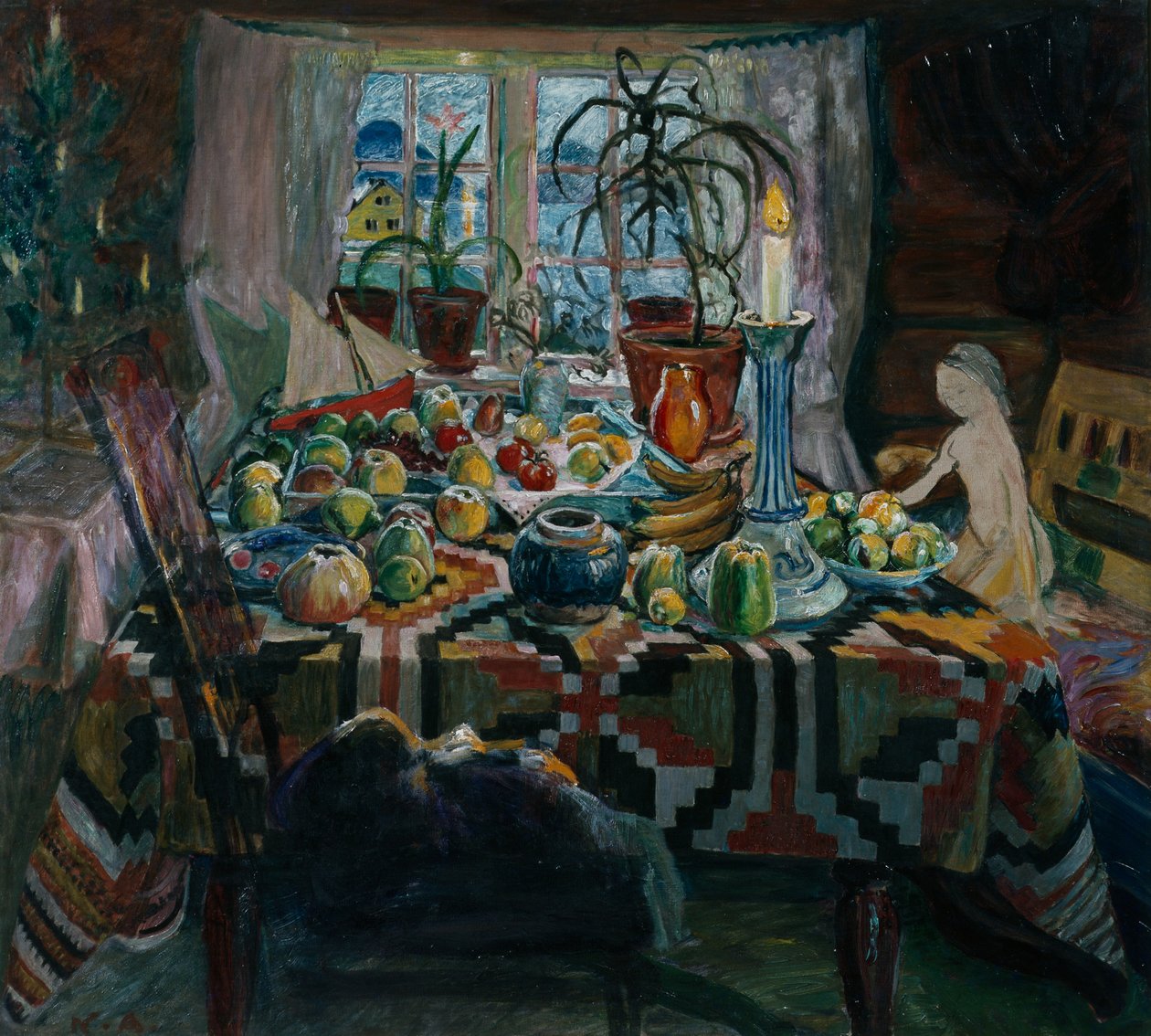 Dia de Natal (óleo sobre tela) de Nikolai Astrup