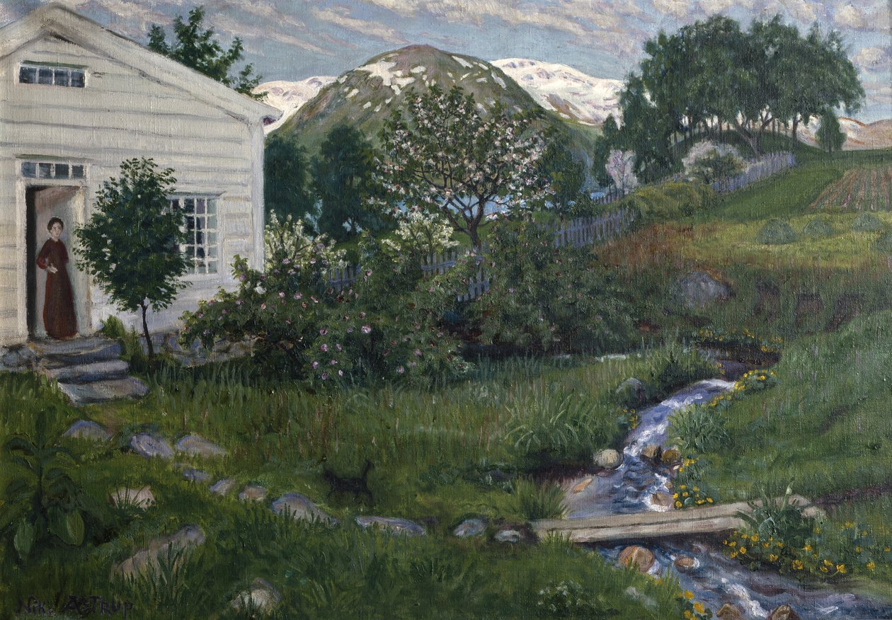 Início do Verão em Jølster (óleo sobre tela) de Nikolai Astrup