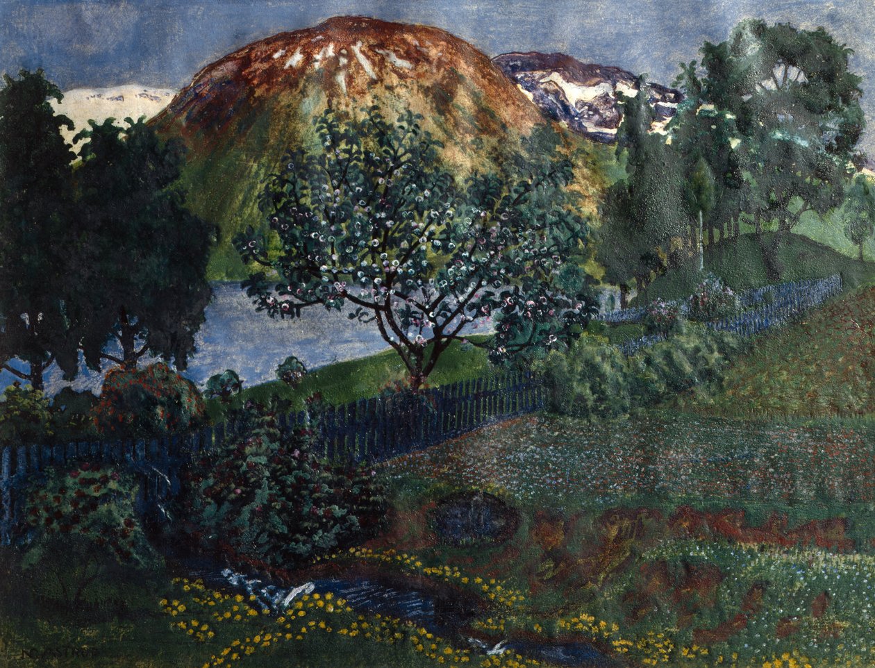 Noite de Junho no jardim de Nikolai Astrup