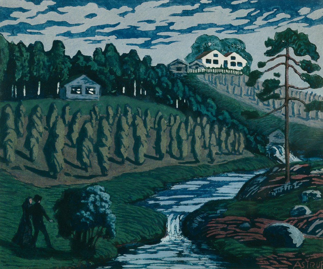Polias Grandes (óleo sobre tela) de Nikolai Astrup