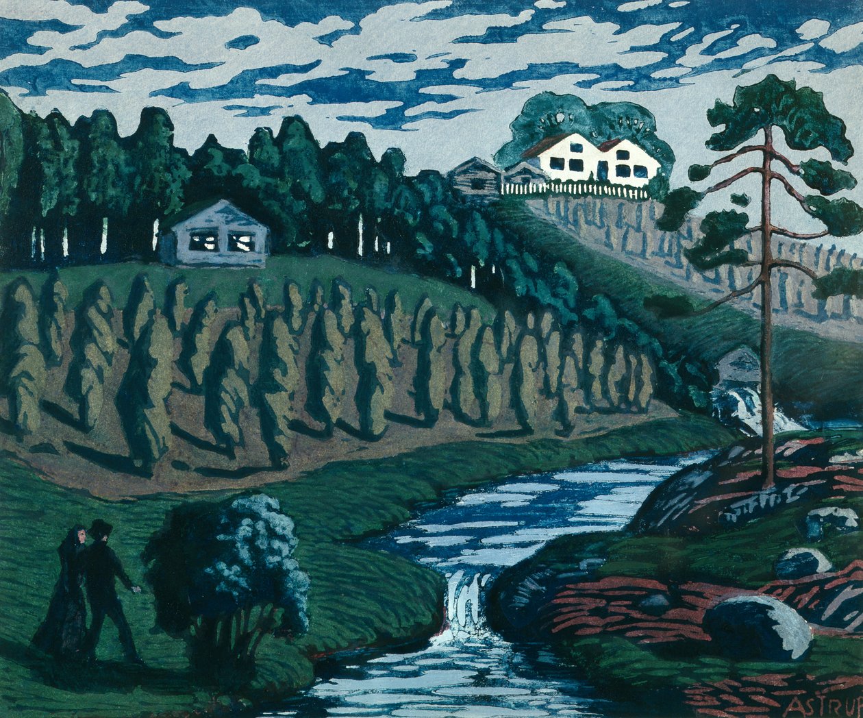 Grandes polias em um poste de Nikolai Astrup