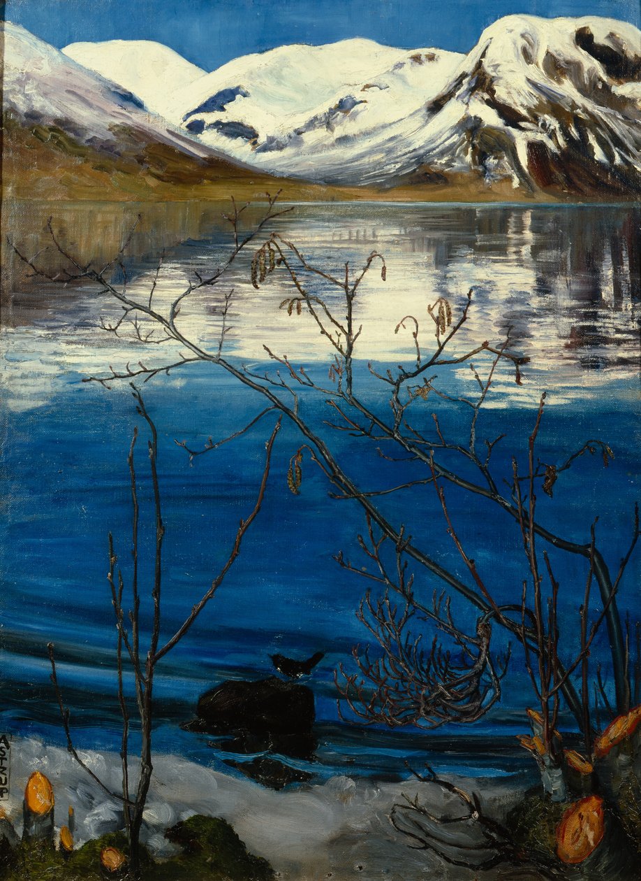 March Mood at Jølstervannet de Nikolai Astrup