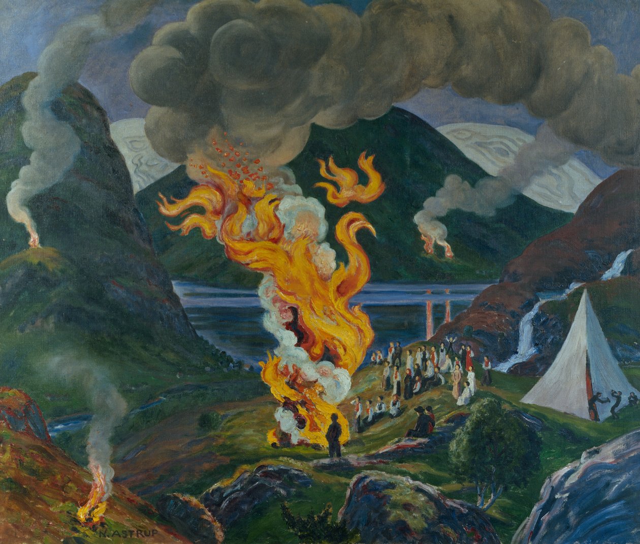 Incêndio de verão de Nikolai Astrup
