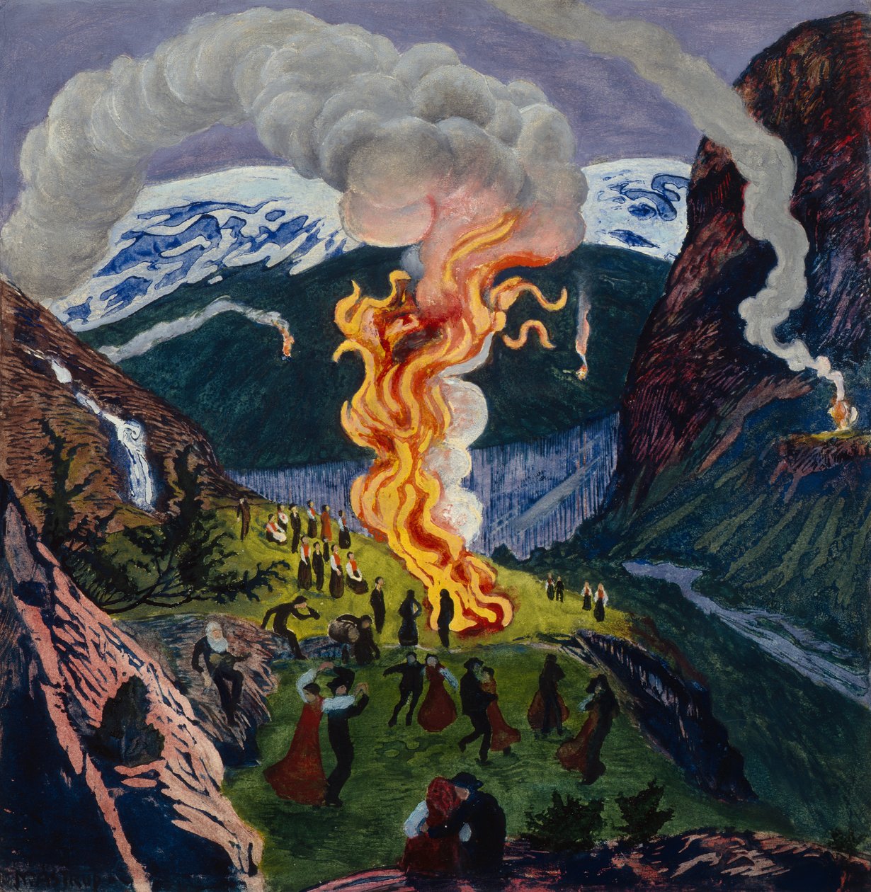 Incêndio de verão de Nikolai Astrup