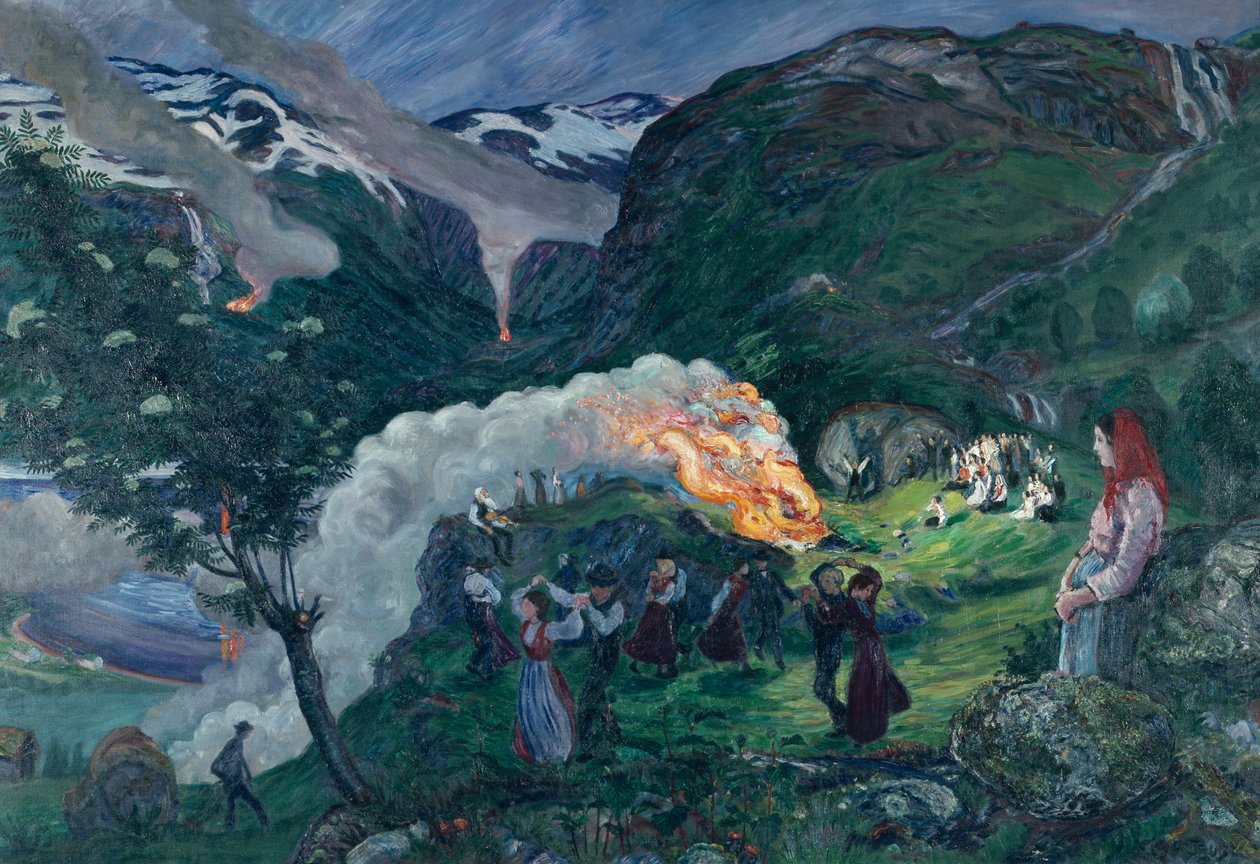 Noite de verão, fogo de verão de Nikolai Astrup