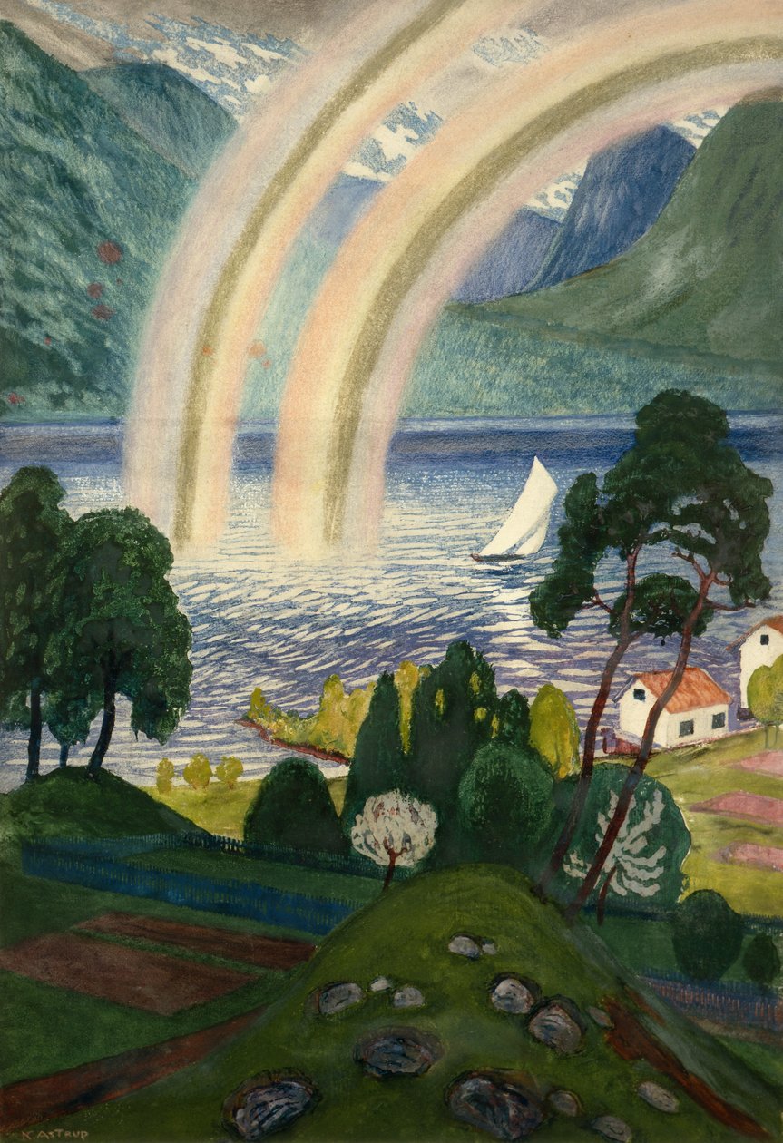 Arco-íris, grande arco-íris de Nikolai Astrup