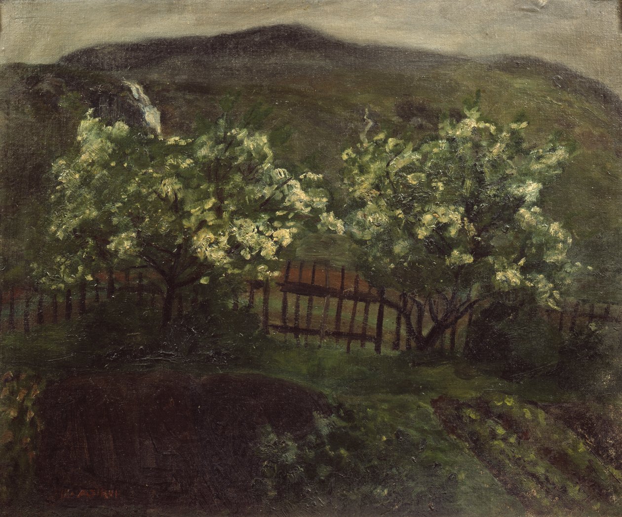 Chuva de Primavera e cereja de Nikolai Astrup