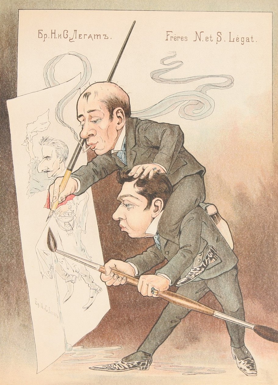 Autocaricatura De: Balé Russo em Caricaturas, 1902-1905 de Nikolai Gustavovich Legat