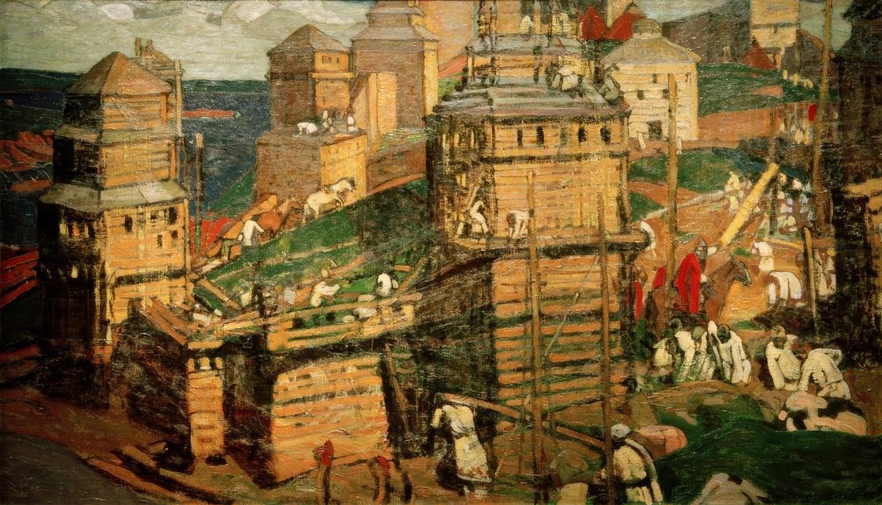 Construção de uma cidade de Nikolai Konstantinowitsch Roerich