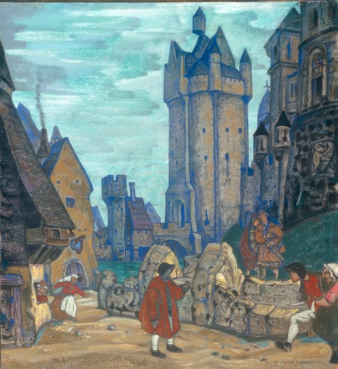 Em frente ao castelo de Nikolai Konstantinowitsch Roerich