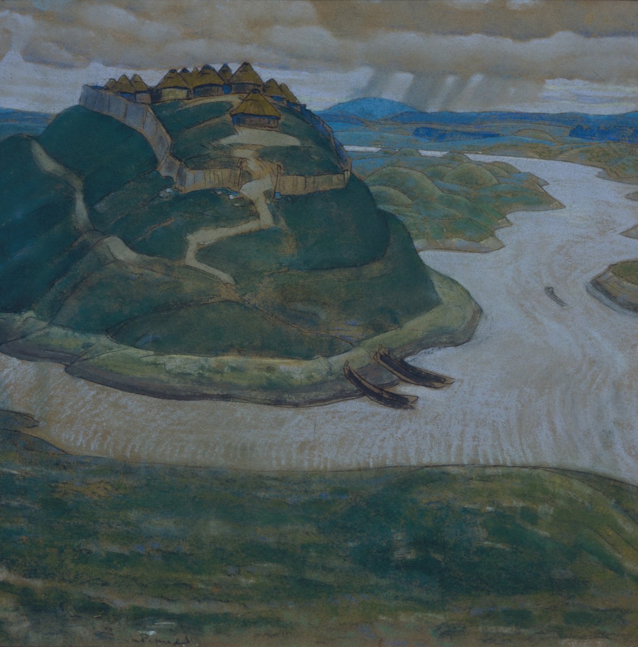 Gorodishche Antigo assentamento fortificado eslavo de Nikolai Konstantinowitsch Roerich