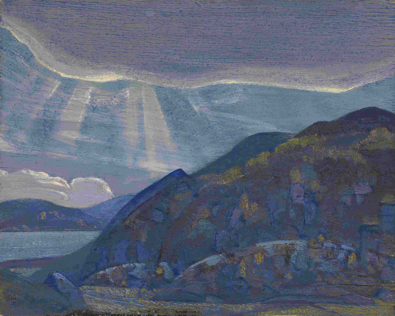Rochas e falésias da série Ladoga, 1917-1918 de Nikolai Konstantinowitsch Roerich