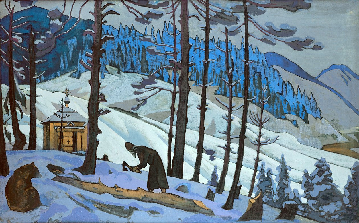 São Sérgio, o Construtor, 1925. de Nikolai Konstantinowitsch Roerich